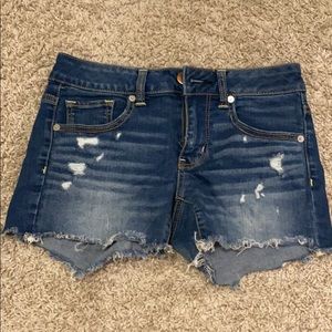 American Eagle midi jean shorts